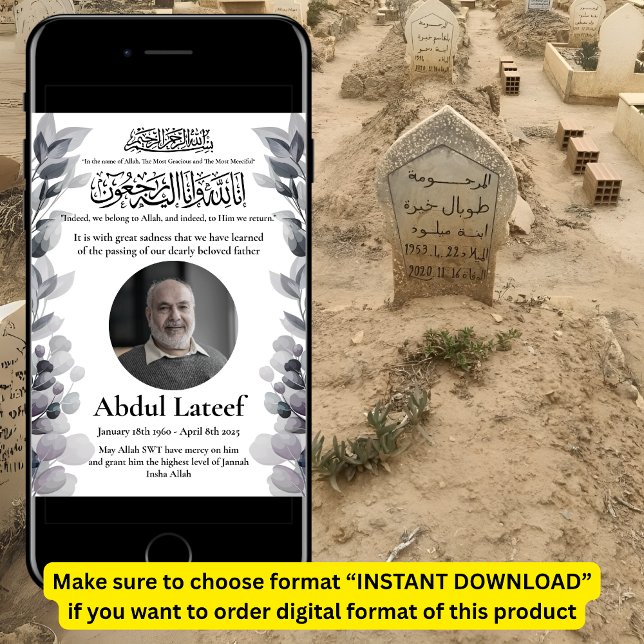 Morte Muçulmana Anúncio de Male Janaza Prayer (Criador carregado)