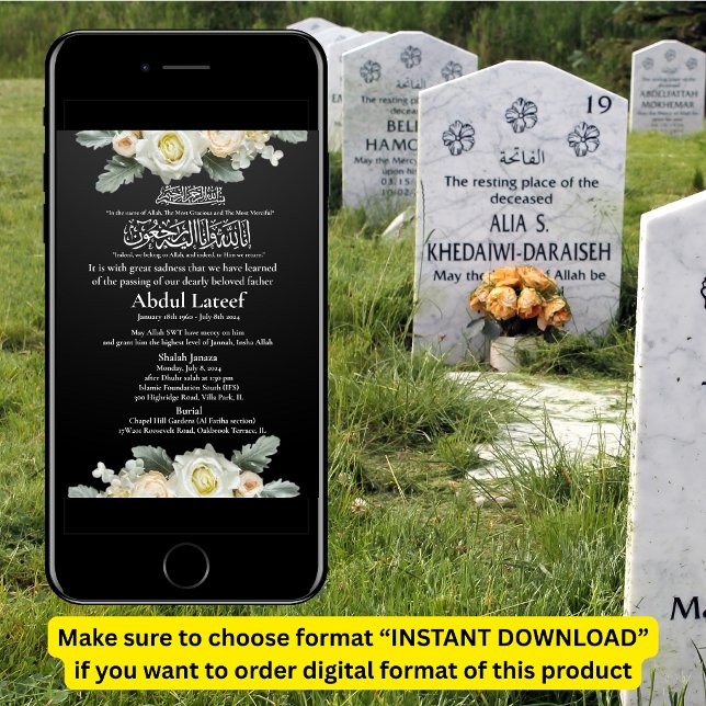 Morte Muçulmana Anúncio de Male Janaza Prayer (Criador carregado)