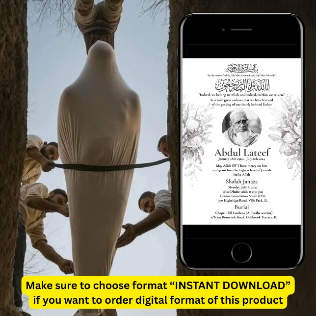 Morte Muçulmana Anúncio de Male Janaza Prayer (Criador carregado)