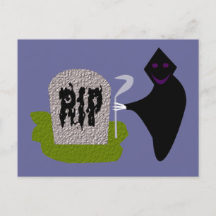 Morte no Cemitério Cartão Postal de Halloween