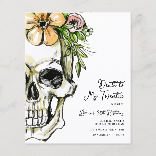 Morte orçamentária para o meu crânio de Aniversári (Frente)