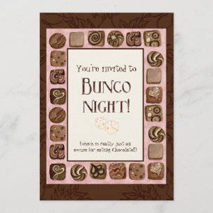 Morte por Convite de festas de Chocolate Bunco