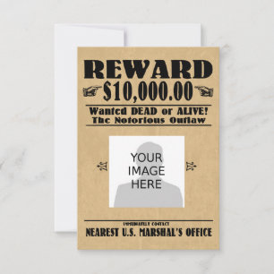 Morto ou Vivo Procurado Personalizado