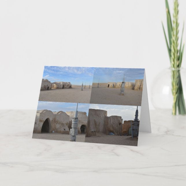 Mos Espa no planeta Cartão de vazio Tatooine (Frente)