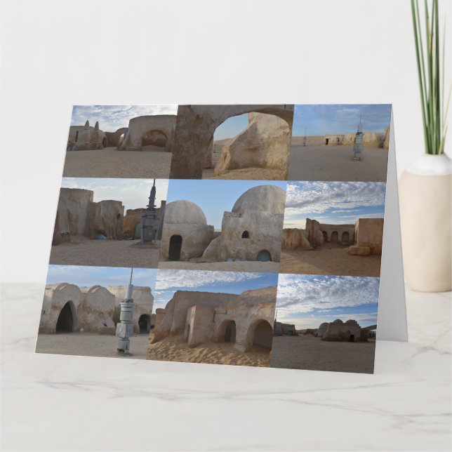 Mos Espa no planeta Tatoine Cartão de Aniversário (Frente)