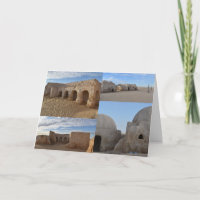 Mos Espa no planeta Tatoine Cartão de Aniversário