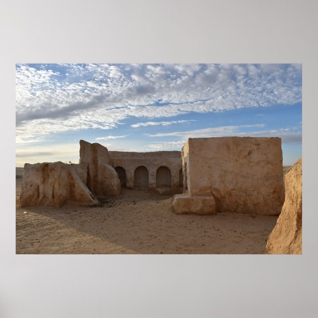 Mos Espa no planeta Tatooine Poster (Frente)