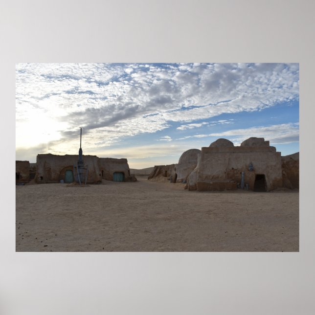 Mos Espa no planeta Tatooine Poster (Frente)