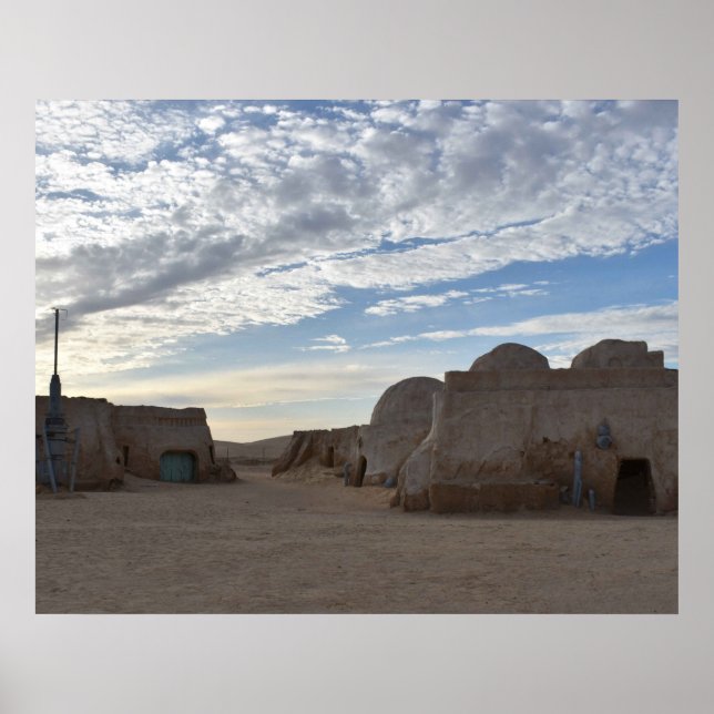 Mos Espa no planeta Tatooine Poster (Frente)
