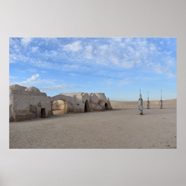 Mos Espa no planeta Tatooine Poster (Frente)