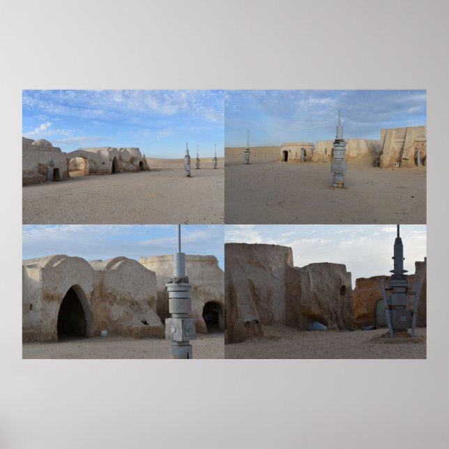 Mos Espa no planeta Tatooine Poster (Frente)