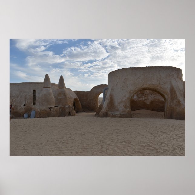 Mos Espa no planeta Tatooine Poster (Frente)