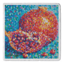 Mosaic Medley Pomegranate Stone Trivet