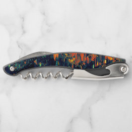 Mosaico abstrato de fogueira deslocada em verde