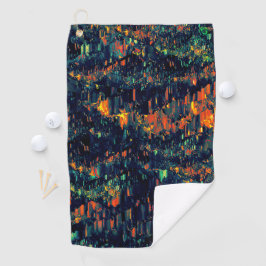 Mosaico abstrato de fogueira deslocada em verde