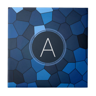 Mosaico azul do vitral