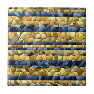 Mosaico Azul E Amarelo - Misturar E Corresponder A