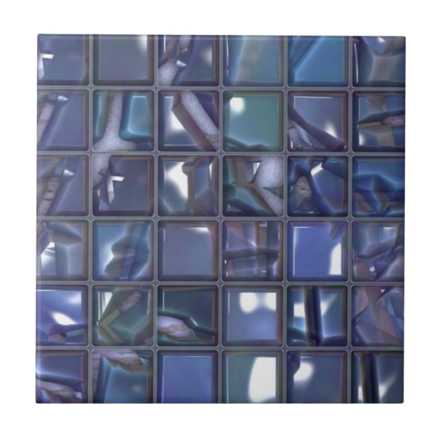Mosaico azul moderno (Frente)