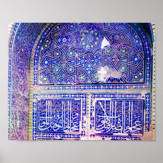 Mosaico Azul - Poster de Foto Colorida 1911 (Frente)