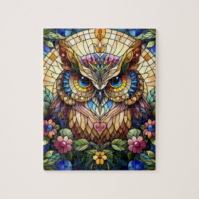 Mosaico - Coruja - Quebra-cabeça (Vertical)