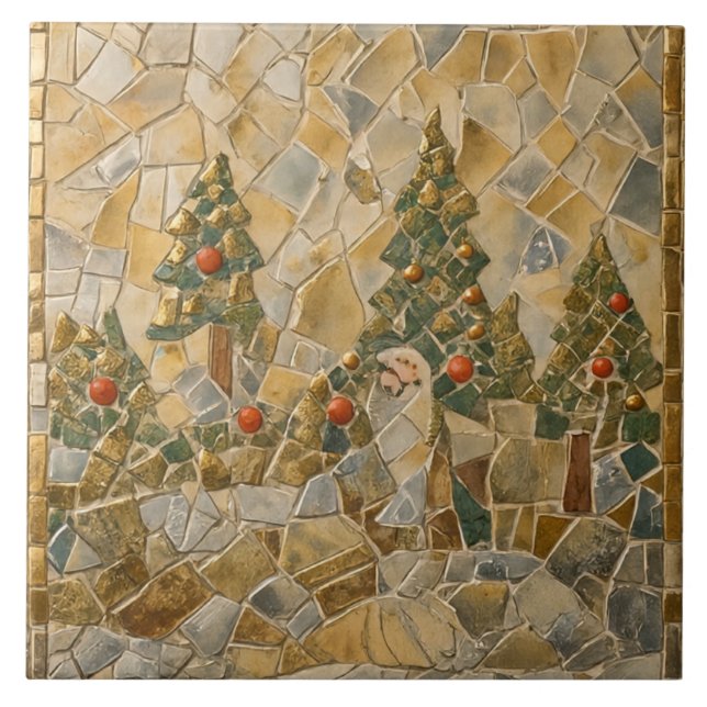 Mosaico das Árvores de Natal, Estilo Vitoriano (Frente)