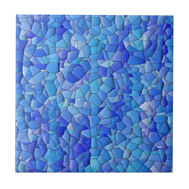 Mosaico de bolhas de ar azul - Misturar e combinar (Frente)