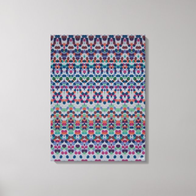 Mosaico de Confetes Alegres IV Impressão em Tela (Frente)