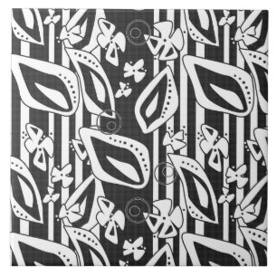mosaico de decoração branco preto abstrato moderno