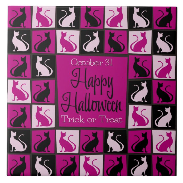 Mosaico de gato Halloween (Frente)