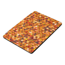 Mosaico de hexágonos em pontos em tons avermelhado