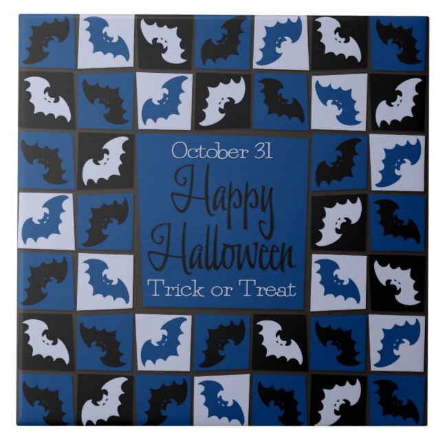 Mosaico de morcego de Halloween (Frente)