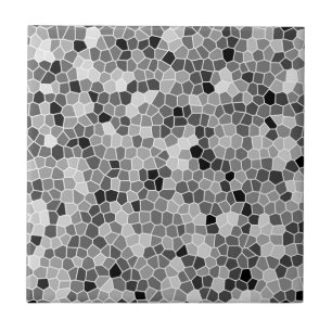 Mosaico de padrão de mel branco e preto das Cinza