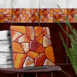 Mosaico de pedras de agato vermelho e amarelo<br><div class="desc">Este azulejo maravilhoso faz parte da minha coleção "Eu vejo vermelho" de azulejos com tons de vermelho e laranja em diferentes texturas - aquarela, mármore, agate, carnelian, citrine. Use-o para criar o olhar atordoante no banheiro ou no chá - mosaico do azulejo de sotaque atrás do misturador ou da banheira,...</div>