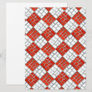 MOSAICO DE VERIFICAÇÃO VERMELHO 6.5x8.75 Cartão Pl