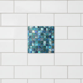 Mosaico de Vidro Azul Aqua Costeiro
