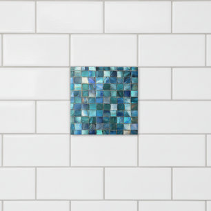 Mosaico de Vidro Azul Aqua Costeiro