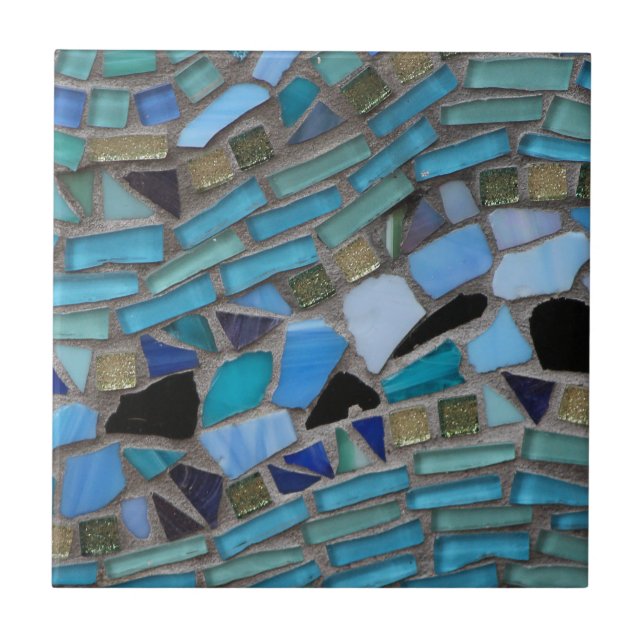 Mosaico de Vidro do Mar Azul (Frente)