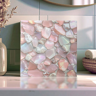 Mosaico de Vidro do Mar Rosa ID1183