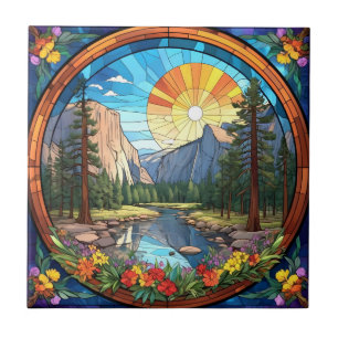 Mosaico de Vidro Obtido do Parque Nacional de Yose