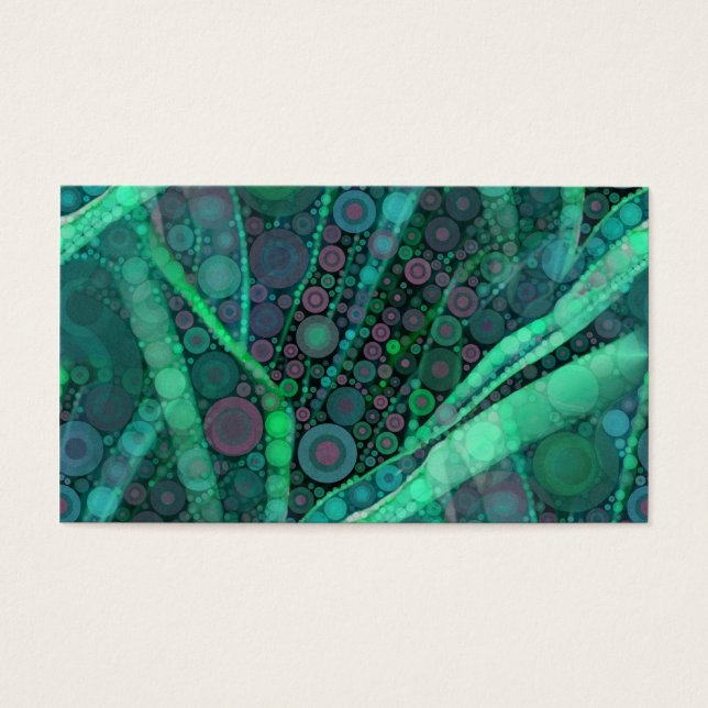 Mosaico do Círculo Retro Roxo Verde abstrato Aqua (Frente)
