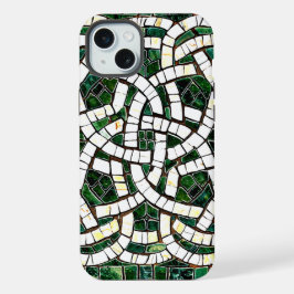 Mosaico do Nó Celular Verde e Branco