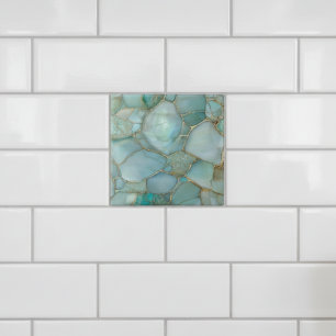 Mosaico Dourado Agata Aqua Costeira