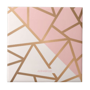 Mosaico Dourado cor-de-rosa