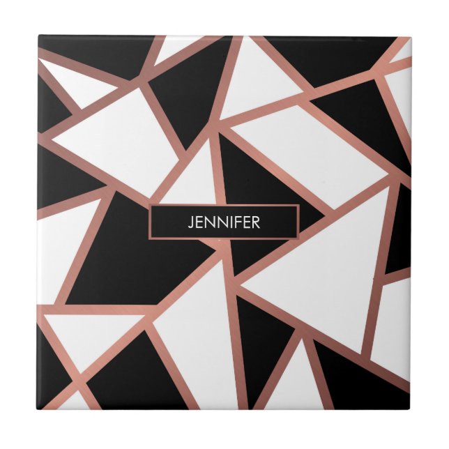 Mosaico Dourado cor-de-rosa (Frente)