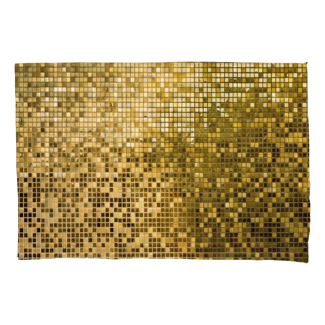 Mosaico Dourado: Textura de Azulejos quadrados. (Frente)
