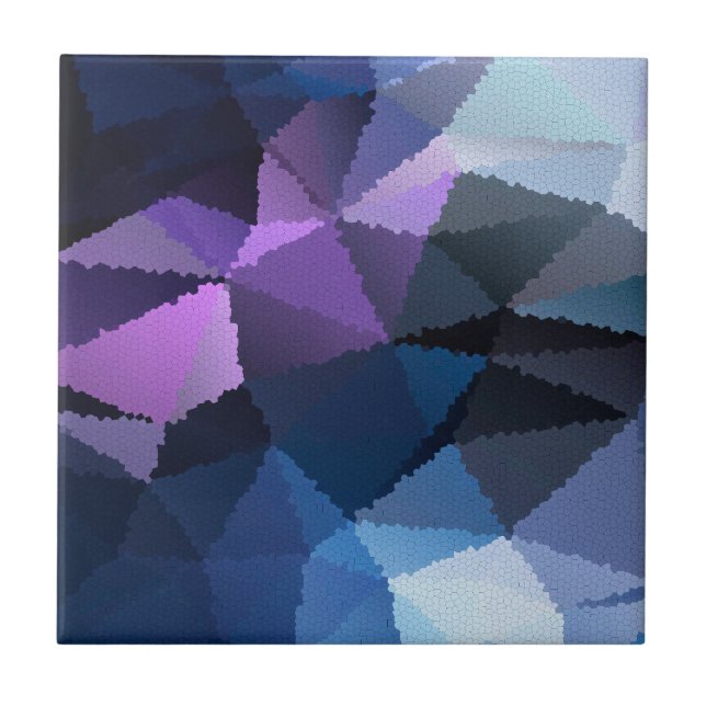 Mosaico em cores azul e rosa (Frente)