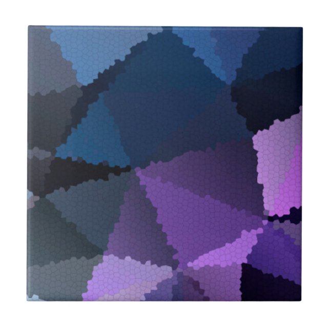 Mosaico em cores azul e rosa (Frente)