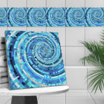 Mosaico espiral de onda azul<br><div class="desc">Mosaico espiral de onda azul</div>