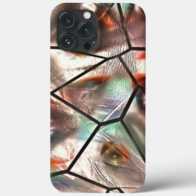 Mosaico estranho de textura de vidro manchada e co (Verso)