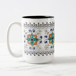 Mosaico extravagante da caneca